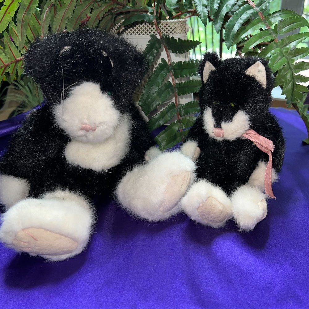 📌 BEAN & ASSOCIATES COLLECTIBLES THE BOYDS COLLECTION 2 Black/White CATS